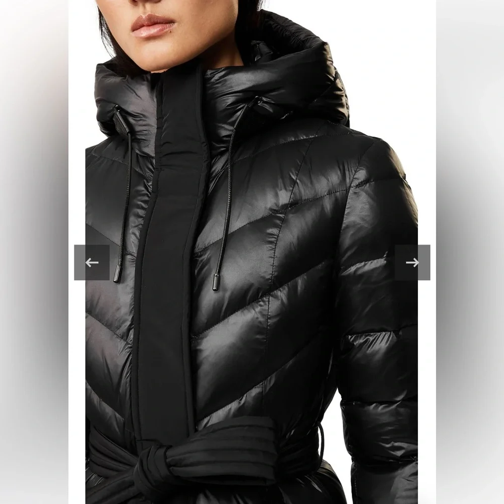 Mackage Calina Maxi Lightweight Down Coat with Sash size XS - Picture 2 of 6